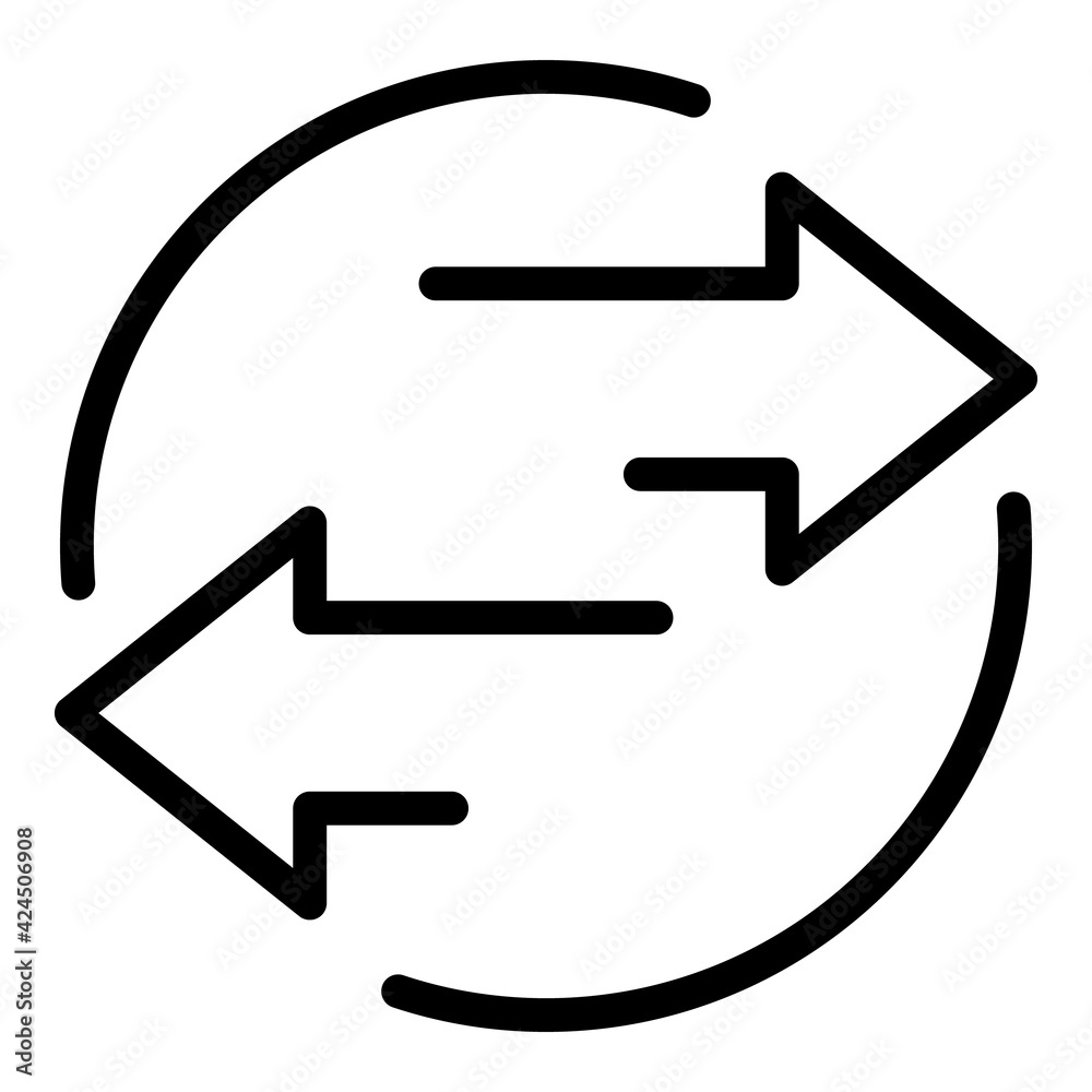 Poster refresh backup icon. outline refresh backup vector icon for web design isolated on white background