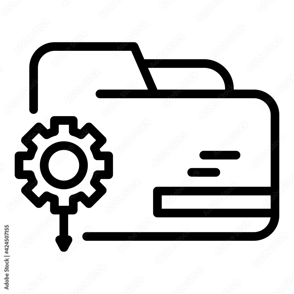 Poster backup settings icon. outline backup settings vector icon for web design isolated on white backgroun