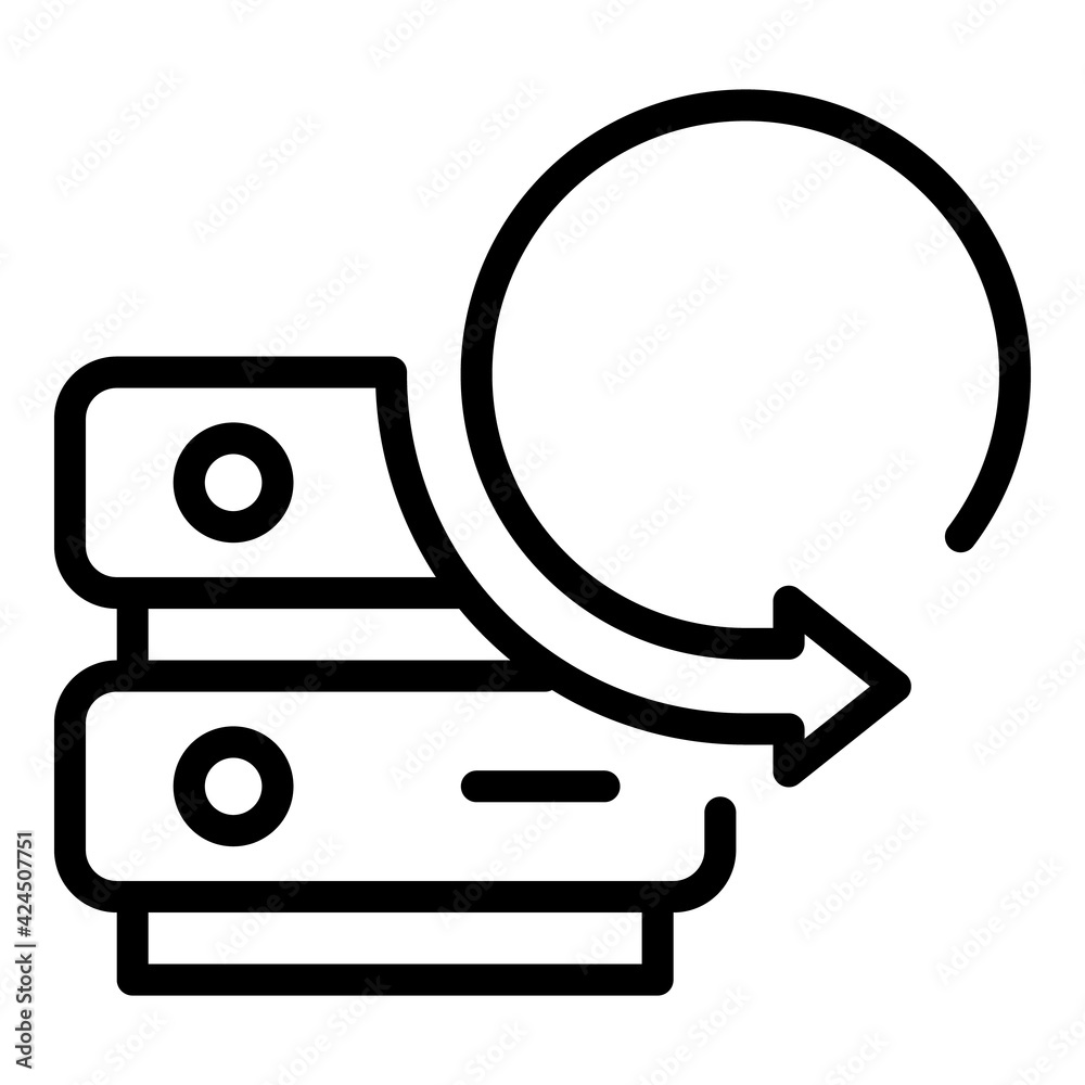 Poster server data copy icon. outline server data copy vector icon for web design isolated on white backgro