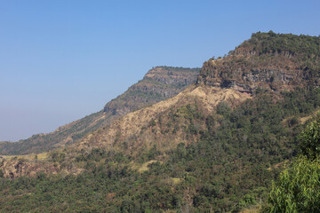 View of landscape mountain and forest at khao kho in thailand