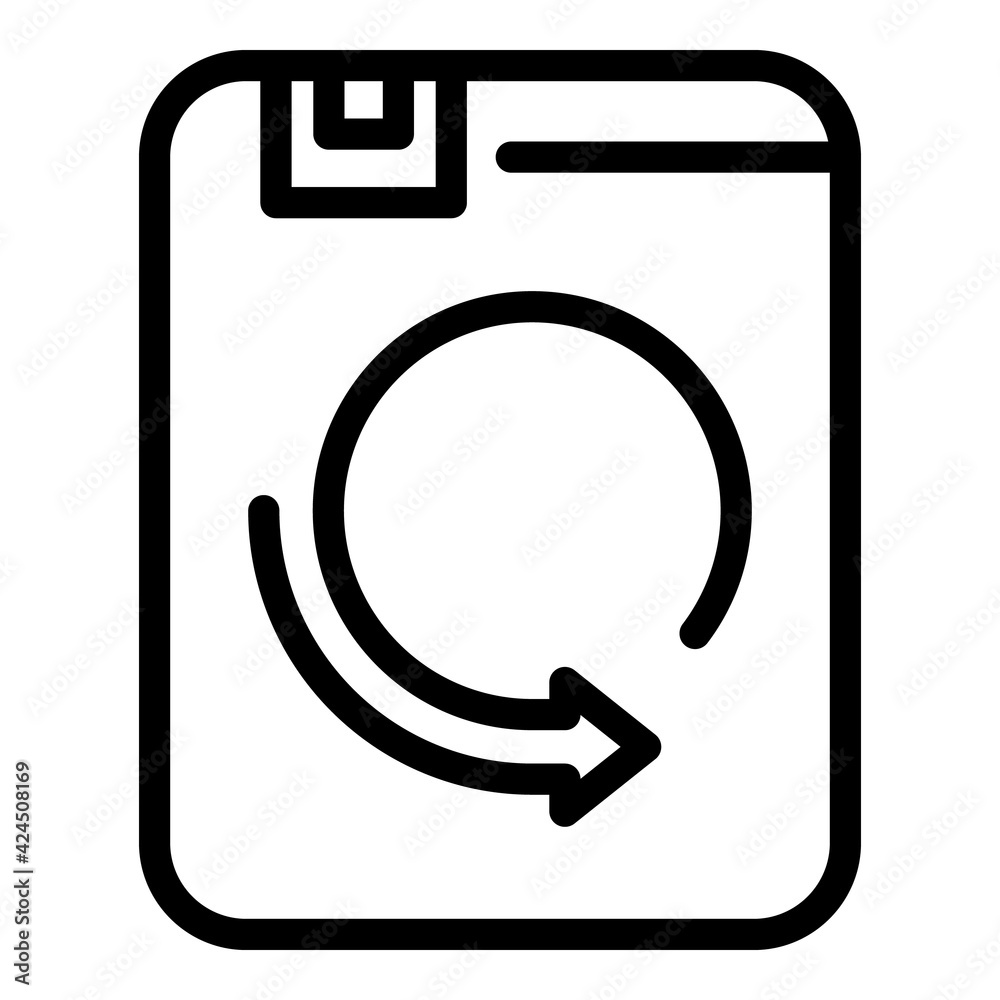 Poster data sync icon. outline data sync vector icon for web design isolated on white background