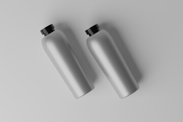 Plain Realistic 3D Bottle Mockup