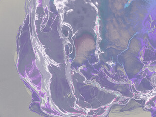 Wet Wallpaper. Fantasy Cyan Image. Calm Craft.