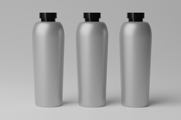 Plain Realistic 3D Bottle Mockup