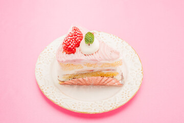 ショートケーキとプリザーブドフラワー