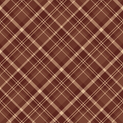 Seamless pattern in light and dark brown colors for plaid, fabric, textile, clothes, tablecloth and other things. Vector image. 2