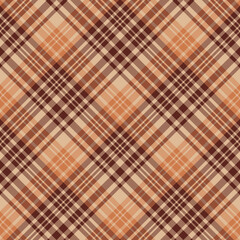 Seamless pattern in beige and brown colors for plaid, fabric, textile, clothes, tablecloth and other things. Vector image. 2