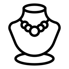 Jewelry dummy store icon. Outline Jewelry dummy store vector icon for web design isolated on white background