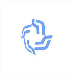 Obraz premium four letter F logo