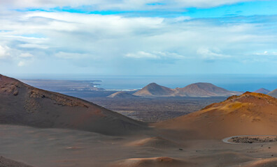 Fototapeta na wymiar Volcanoes of Lanzarote, Canary Islands, Spain 