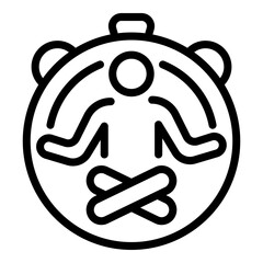 Obraz premium Meditation position icon. Outline Meditation position vector icon for web design isolated on white background
