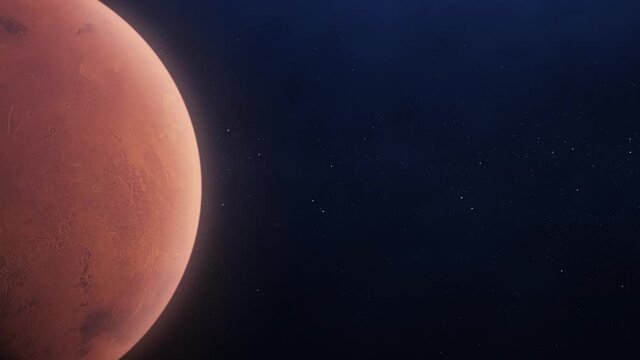 mars animation loop background - mars on the left