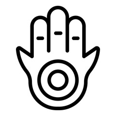 Spiritual hand icon. Outline Spiritual hand vector icon for web design isolated on white background