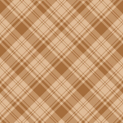 Seamless pattern in light and dark beige colors for plaid, fabric, textile, clothes, tablecloth and other things. Vector image. 2