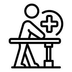 Medical rehabilitation icon. Outline Medical rehabilitation vector icon for web design isolated on white background