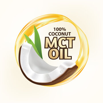 Coconut MCT Oil Health Benefits Vector Illustration