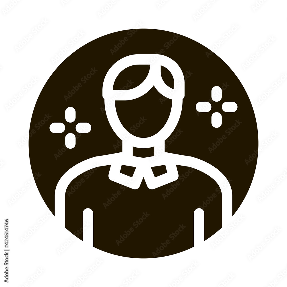 Canvas Prints account manager glyph icon vector. account manager sign. isolated symbol illustration