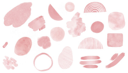 Set of Abstract Brush Strokes, Hand Drawn Design Elements,