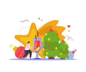 Fototapeta premium Happy Christmas Star Composition