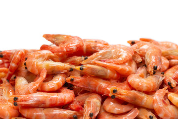 Shrimps isolated on a white background.