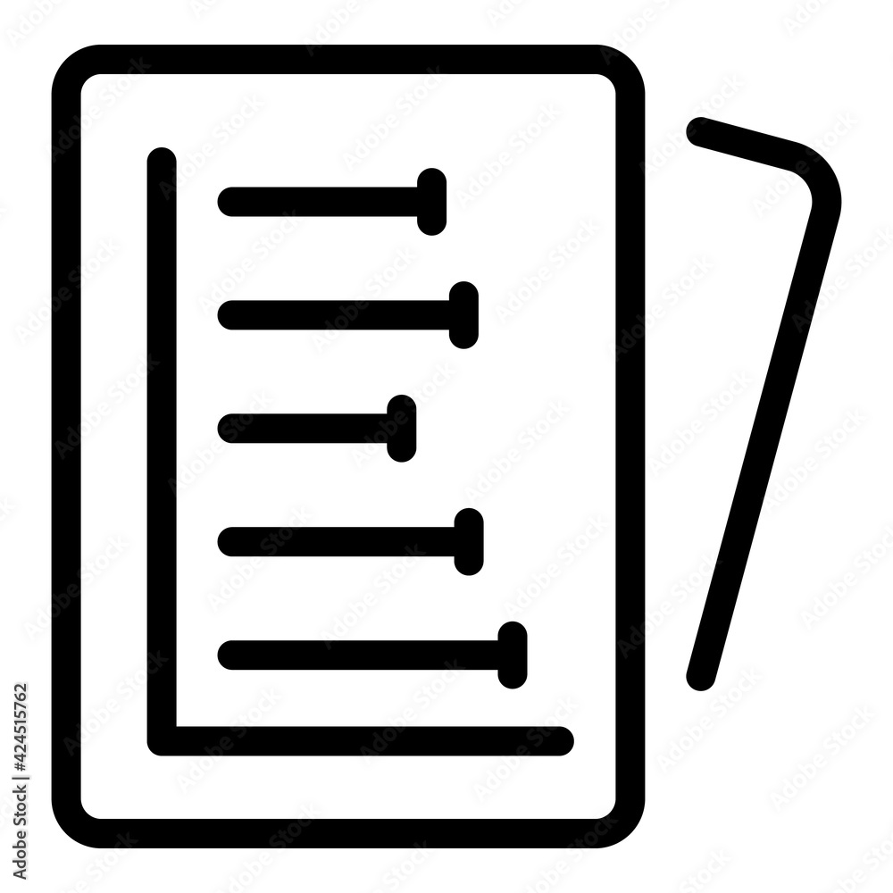 Poster files report icon. outline files report vector icon for web design isolated on white background