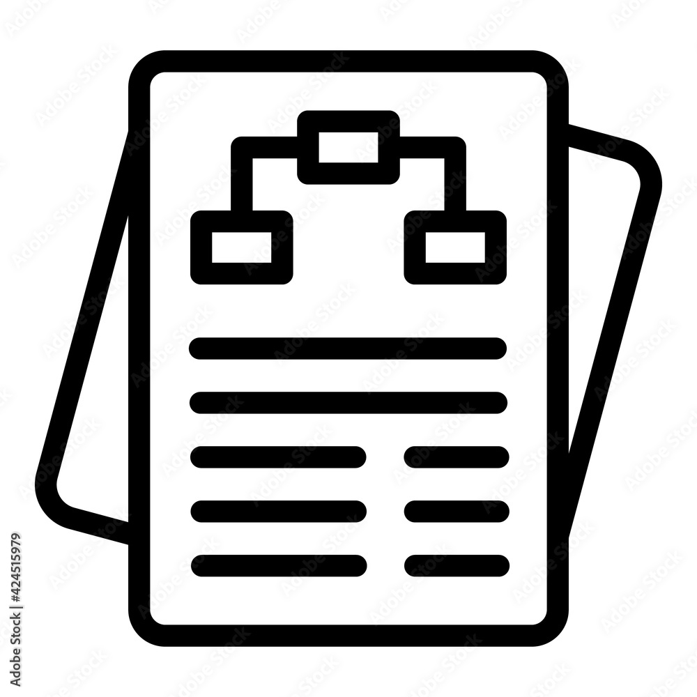 Poster data report icon. outline data report vector icon for web design isolated on white background