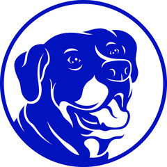 Head of Black Mastiff Dog