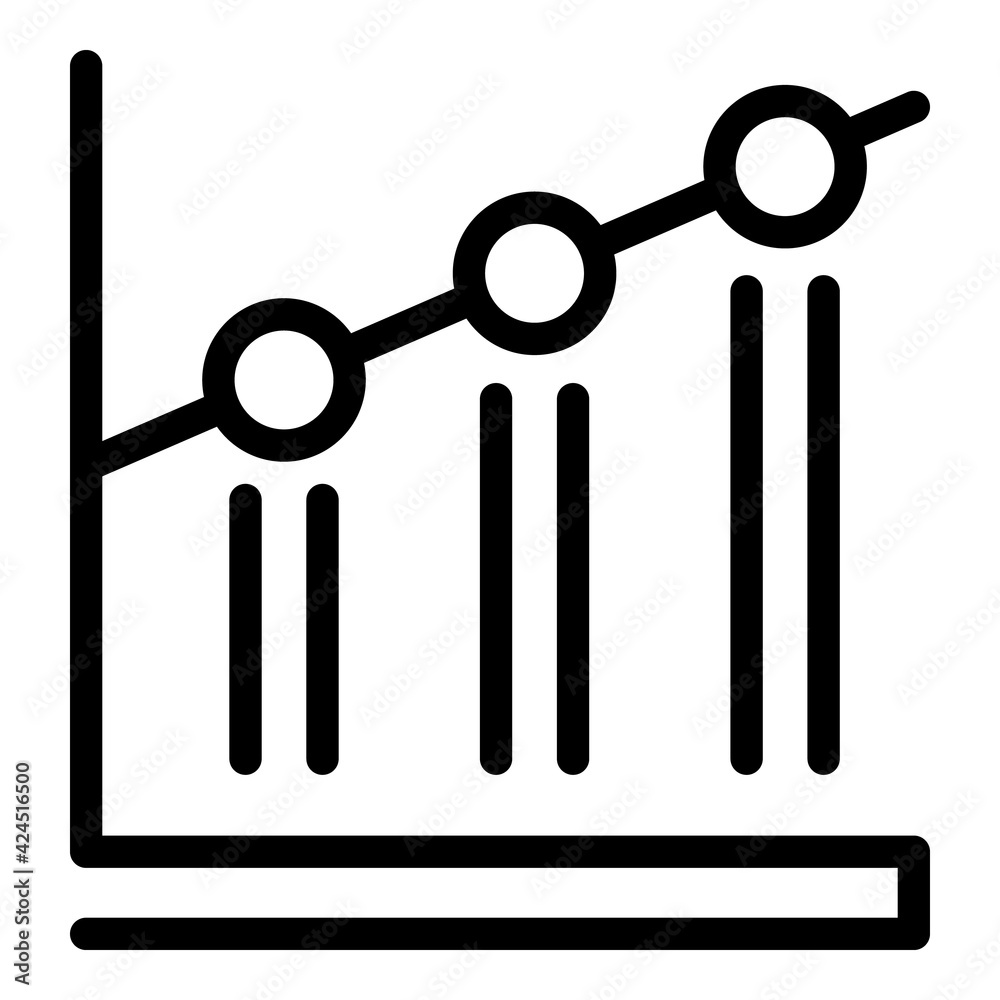 Poster business graph chart icon. outline business graph chart vector icon for web design isolated on white