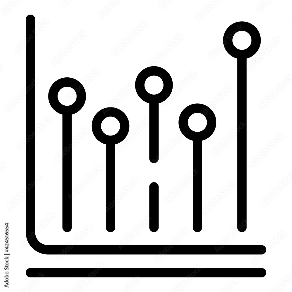 Poster report chart icon. outline report chart vector icon for web design isolated on white background
