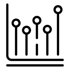 Report chart icon. Outline report chart vector icon for web design isolated on white background