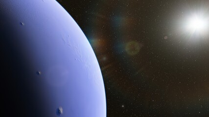 Planets and galaxy. Beauty of deep space. Billions of galaxy in the universe 3d render