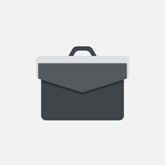 Briefcase icon in  a glass morphism style, isolated on white background