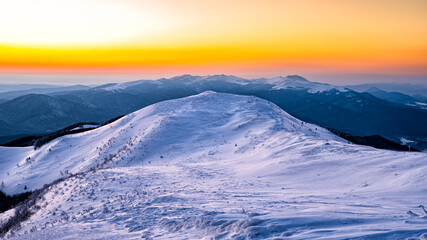 Sunrise from Polonina Carynska, The Bieszczady, Carpathians, Poland