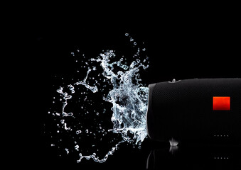 splashing water portable speaker system