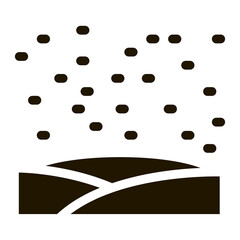 snowy field glyph icon vector. snowy field sign. isolated symbol illustration