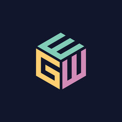 The letters EGW form a hexagon