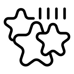 Ranking stars icon. Outline Ranking stars vector icon for web design isolated on white background