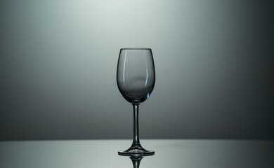 Empty wine glass on the background