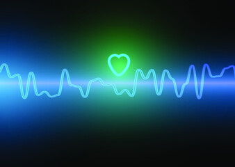 High tech pulse signal vector 