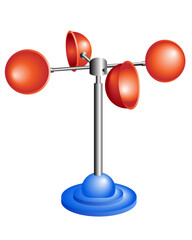 Anemometer weather station wind monitoring device. Instrument for measuring the speed of wind.