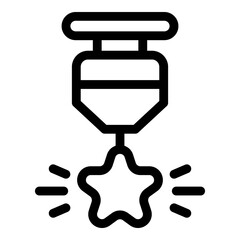 Award medal icon. Outline Award medal vector icon for web design isolated on white background