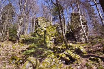 The hiking trail around the Battert mountain in Baden Baden. A really beautiful trail. Baden Wuerttemberg, Germany, Europe