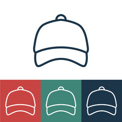 Linear vector icon with cap