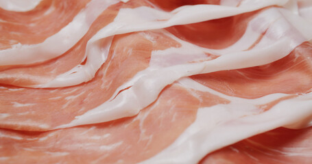 Close up of parma ham