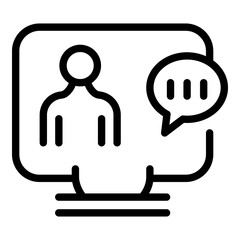 Online management icon. Outline Online management vector icon for web design isolated on white background