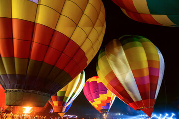 hot air balloons in fastival night