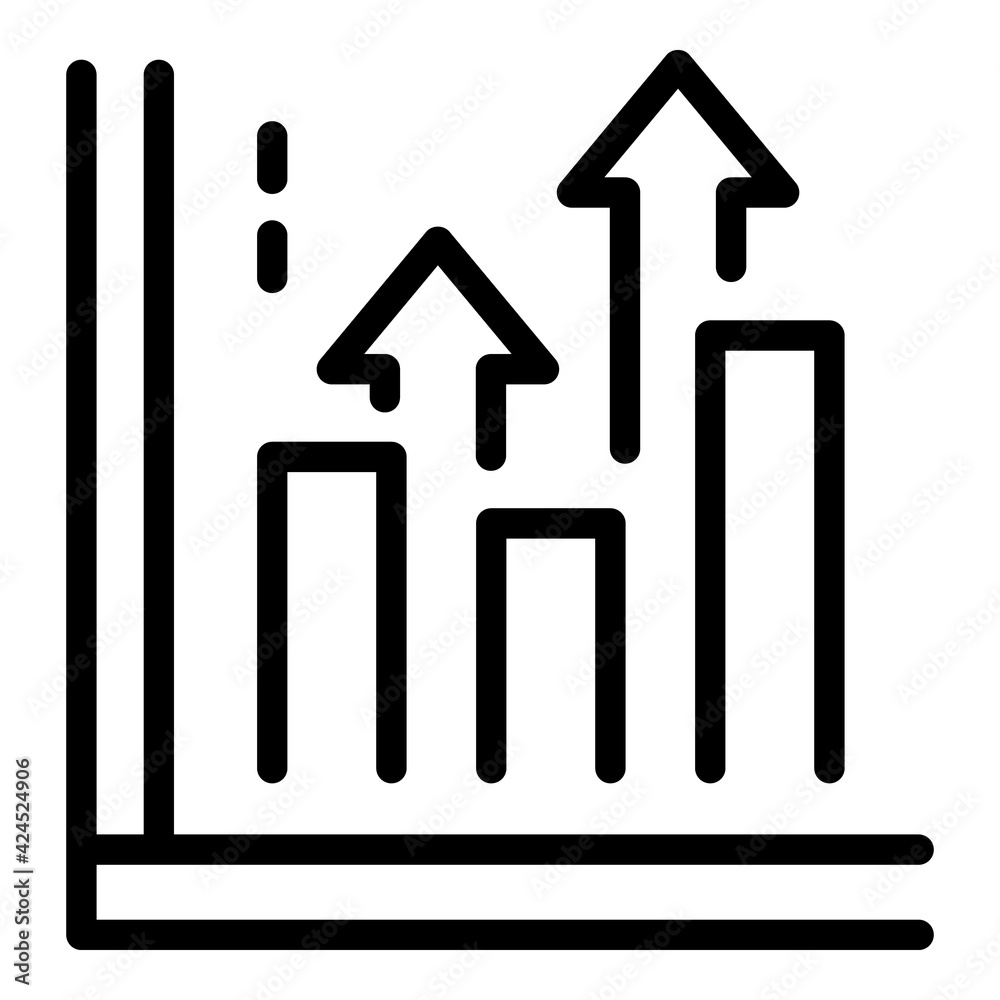 Poster manager graph chart icon. outline manager graph chart vector icon for web design isolated on white b