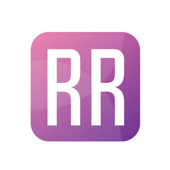 RR Letter Logo Design With Simple style