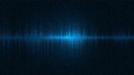 Equalizer Digital Sound Wave Background,technology and earthquake wave diagram concept,design for music studio and science,Vector Illustration.