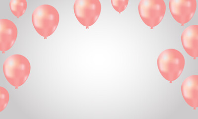 Happy Birthday background with illustrations balloon